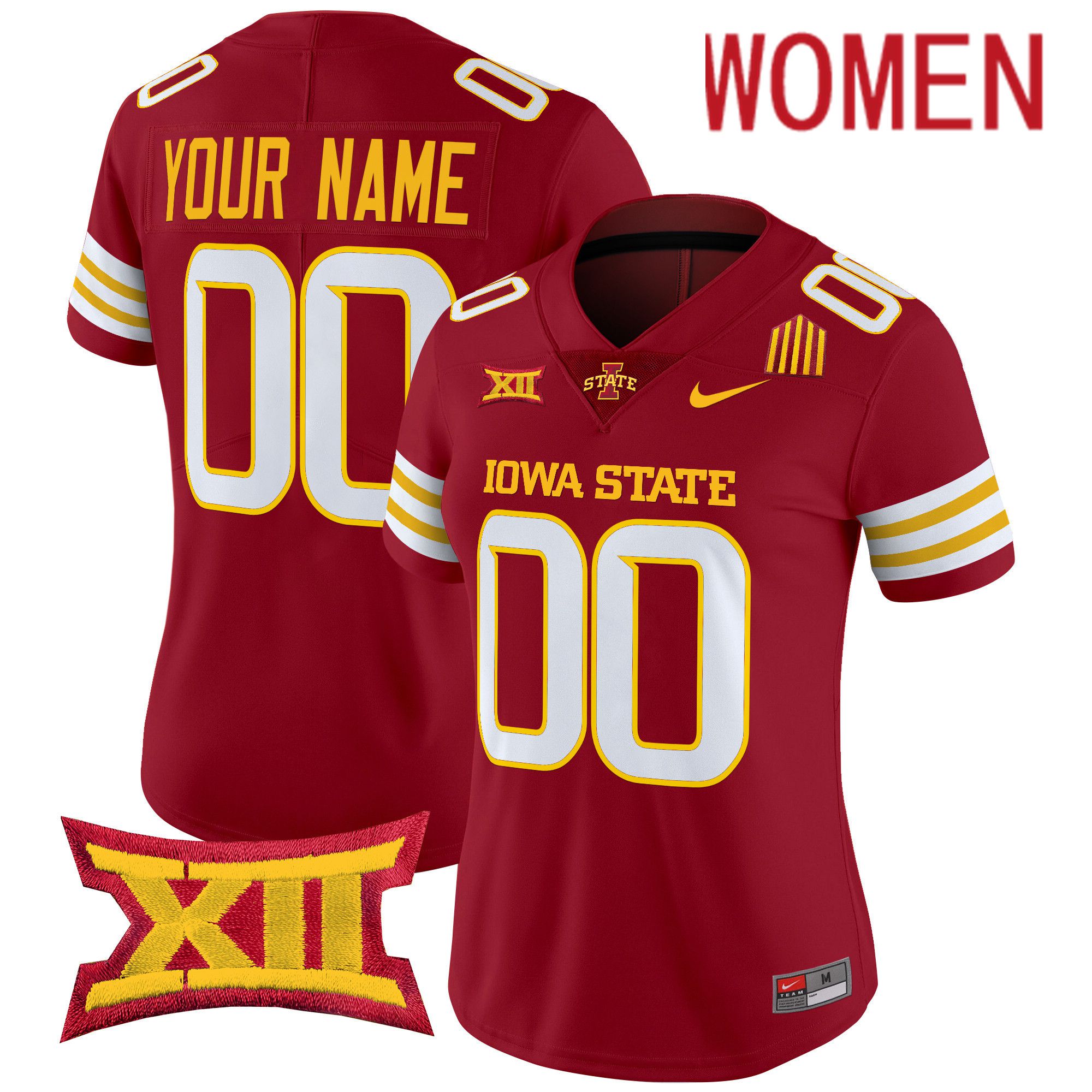 Women Iowa State Cyclones Red Nike 2024 Vapor Limited Custom NCAA Jersey->customized ncaa jersey->Custom Jersey